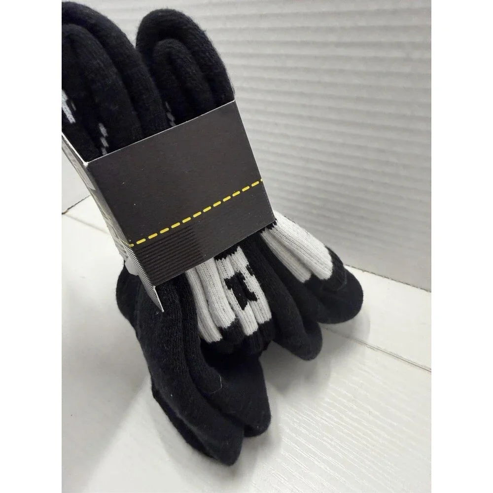 Dr. Martens 3 Pack Athletic Crew Socks Black White Logo S/M US 3-8 NWT